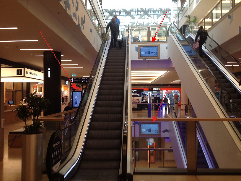 Digitale Werbeflächen in City-Malls / Einkaufscenter der Großstädte